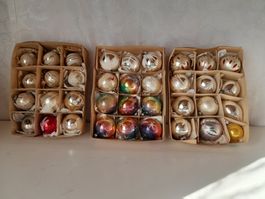 Erzgebirge, 36 Weihnachtsbaumkugeln, Christbaumschmuck, 1956