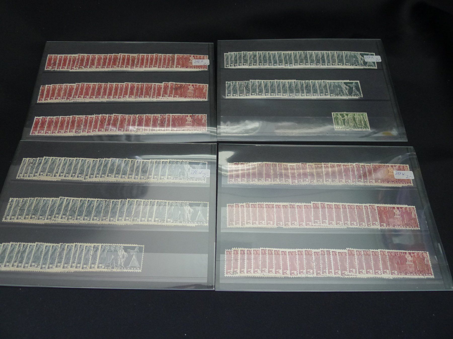 Alle Briefmarken: Schweizer Briefmarken Dubletten auf 4 Steckkarten – Gebraucht aus Dagmersellen von q1w2e3r4