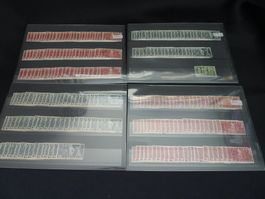 Schweizer Briefmarken Dubletten auf 4 Steckkarten