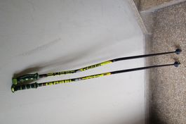 Gabel Skistöcke 130cm World Cup Schwarz Gelb Rot Stöcke Ski