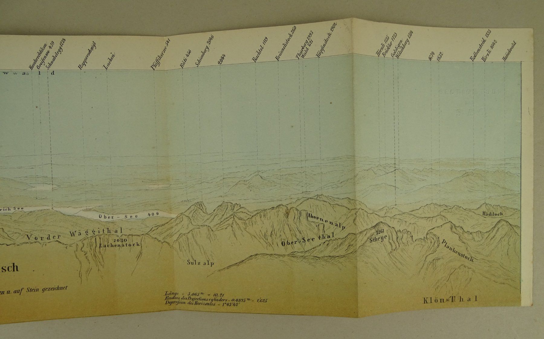 Libri: PANORAMA VOM RUCHEN GLÄRNISCH 1870 – Usato da Grüningen venduto da Kartensammler 7
