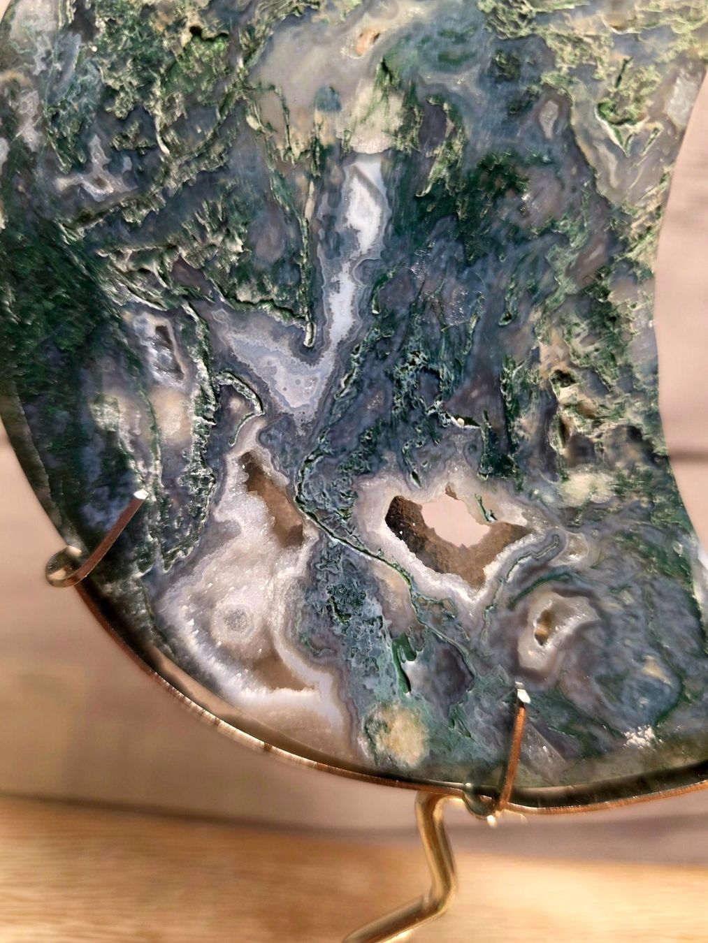 Minerali & Pietre curative: Moosachat Mond 220g – Nuovo e nell'imballaggio originale da Matzingen venduto da Shay_Crystalz 2