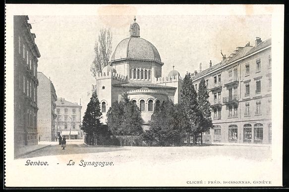 Cartes postales: AK Genève, La Synagogue, Synagoge – D'occasion à Berlin par bartko-reher