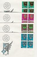 PJ Viererblock Jahrg. 1973-1978 auf FDC (J211Z)