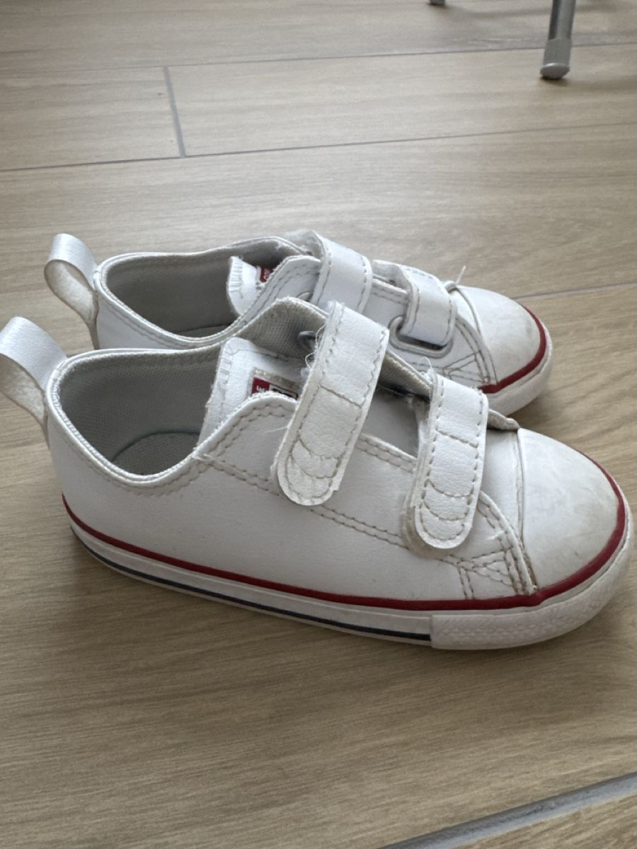 Converse Herrenschuhe: Baskets Converse blanches en cuir taille 24 – Gebraucht aus Saillon von alico 3