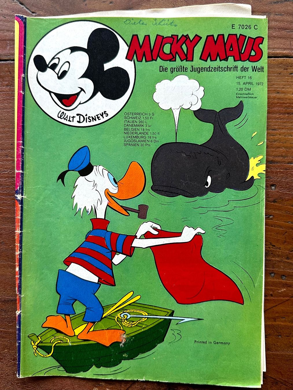 Comics: Micky Maus Nr. 16   15.4.1972, hunderte Comics ab 1.- – Gebraucht aus Seltisberg von quadartswiss