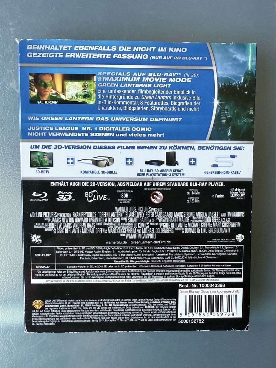 Tous les DVDs: Green Lantern 3D Blu-ray + 2D Blu-ray Disc – D'occasion à Oberried Brienz par Chyara 1
