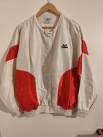 Retro Sportjacke Gr. 44 Weiss-Rot