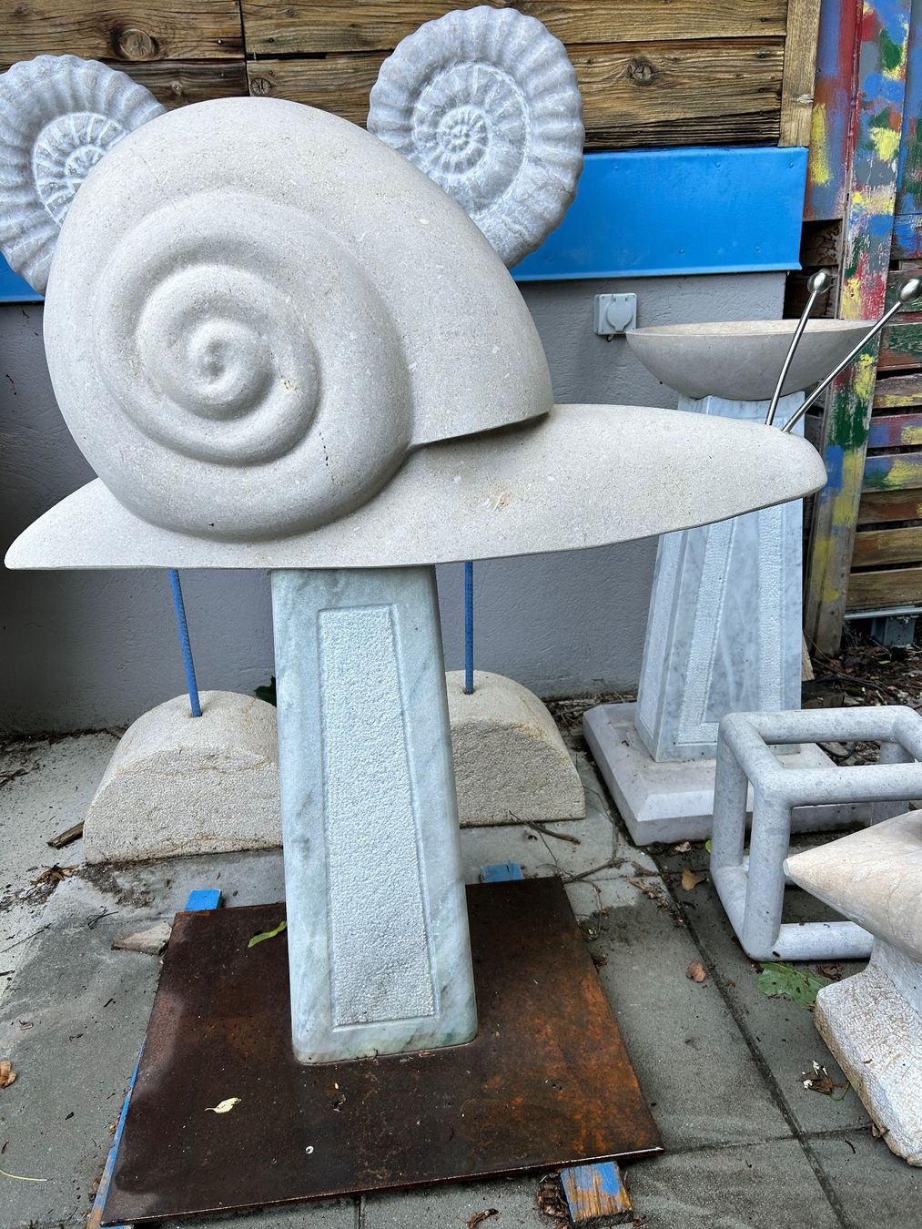 Sculture & Statue: Skulptur SCHNECKE Kalkstein – Nuovo e nell'imballaggio originale da Laufen venduto da Trendmarket 1