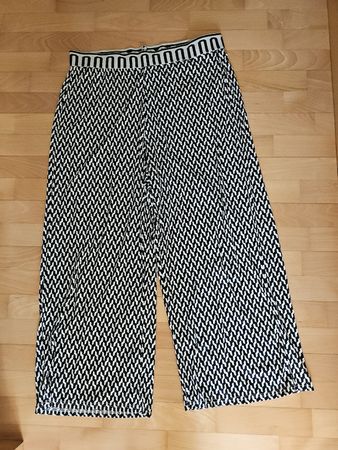 leichte Damen Sommerhosen Grösse 3XL schwarz weiss gemustert
