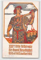 SOUVENIR de NEUCHATEL - Fete Fed. de Chant 1912