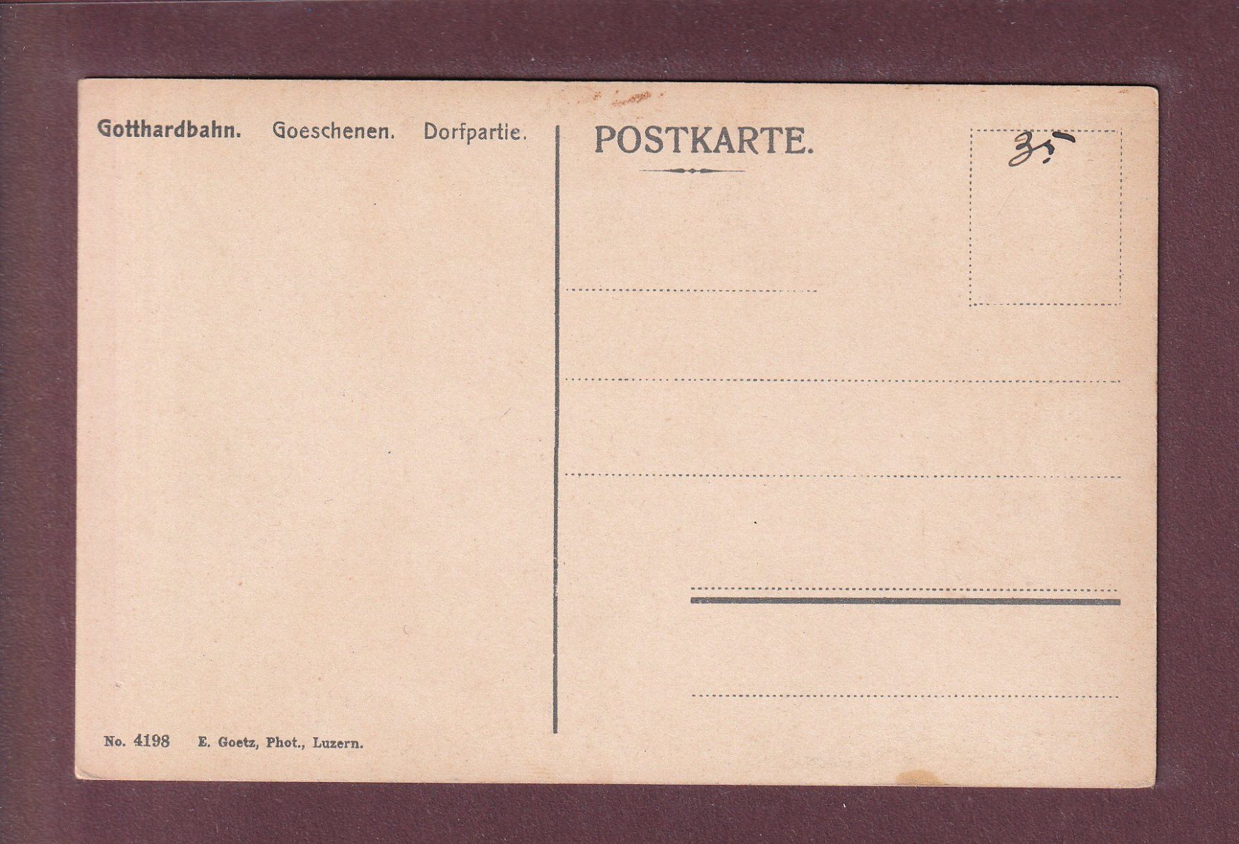 Cartoline postali: Gotthardbahn - GOESCHENEN – Usato da Pully venduto da nicecards 1