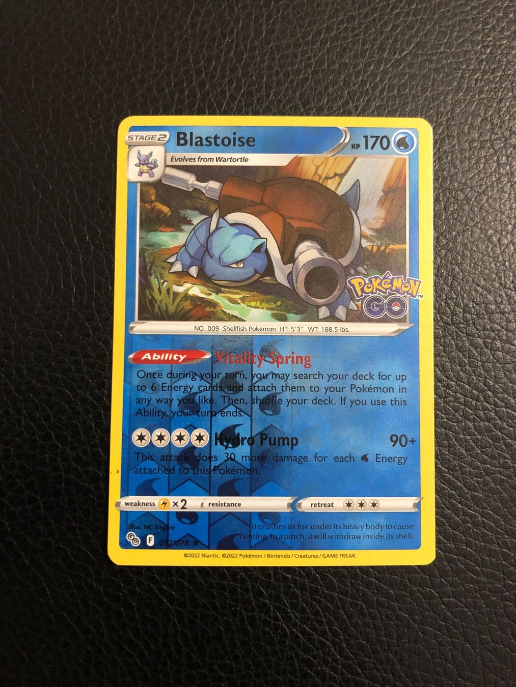 Pokémon Cartes à collectionner: Pokemon GO Blastoise reverse 17/78 Ab 1 – D'occasion à Paradiso par Pkmn10