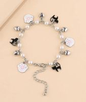 Bracciale con ciondoli zampa di gatto e cuore Argento