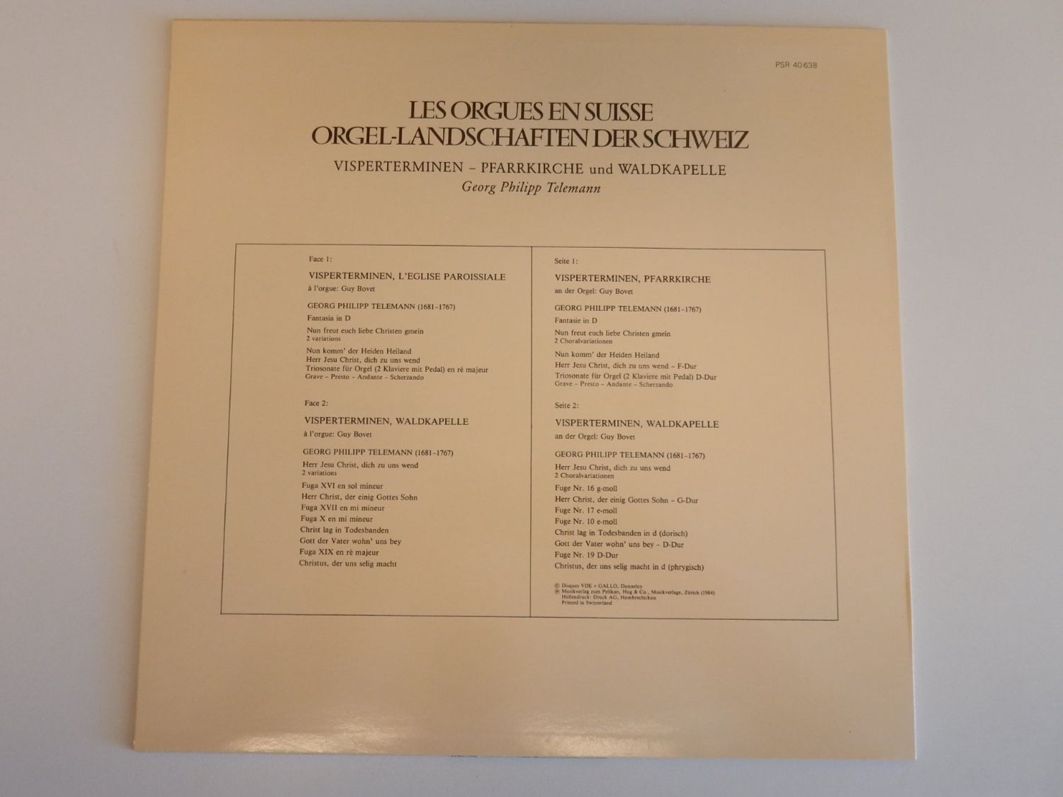 Dischi in vinile: Orgel-Landschaften der Schweiz Visperterminen – Usato da Neuenegg venduto da wisteibe 1