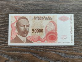 Bosnien 50'000 Dinara 1993 !!!!!!!