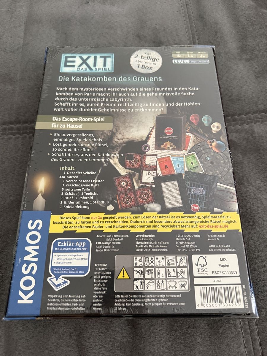 Kosmos Giochi: Exit Spiel NEU – Nuovo e nell'imballaggio originale da Schübelbach venduto da Sambodscha 1
