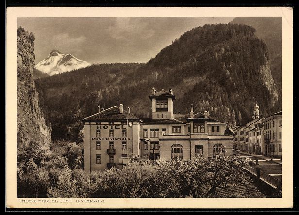 Cartes postales: AK Thusis, Hotel Post U. Viamala – D'occasion à Berlin par bartko-reher