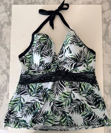 PARFAIT, Tankini, Grösse 85G/L, Farbe Weiss/Pflanzenmuster