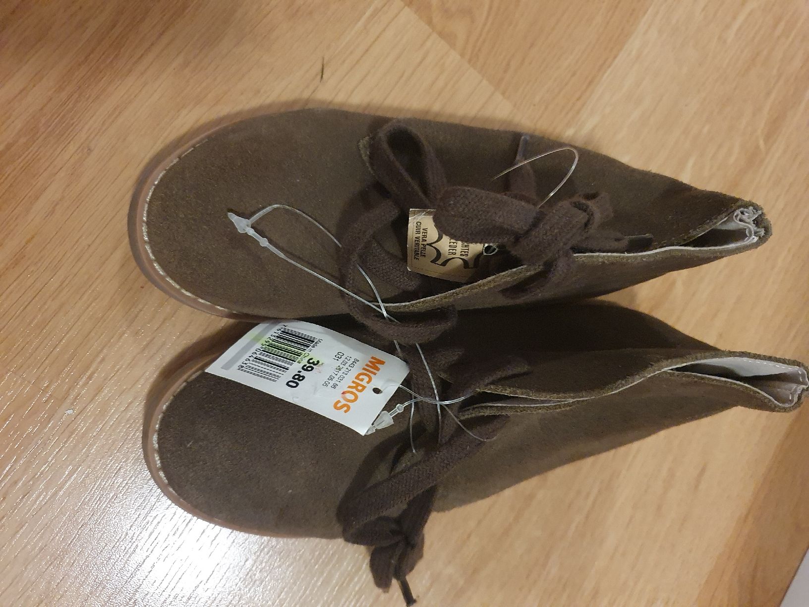 Schuhe für Jungen: neue braune Kinderschuhe aus echtem Leder – Neu und originalverpackt aus St. Gallen von 1811123 1