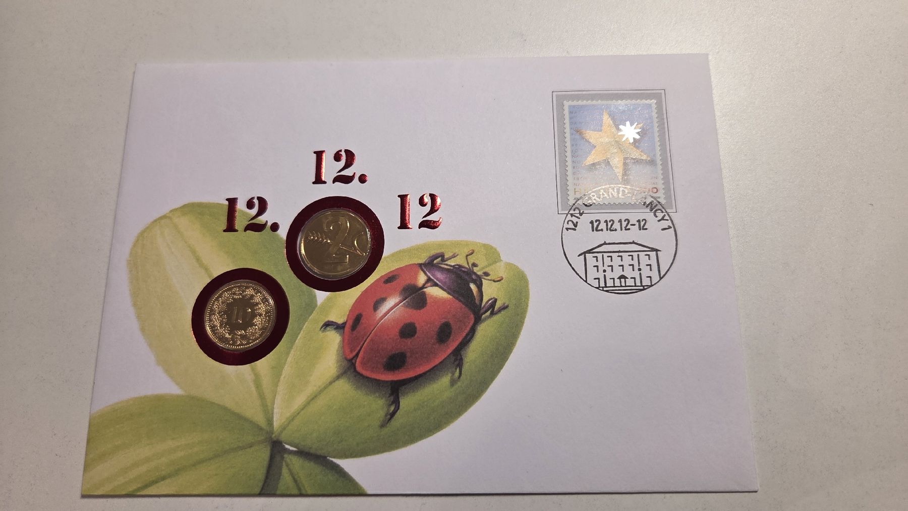 Tutti le monete: 2012 Münzbrief 12.12.12-12 – Usato da Arni AG venduto da Moth68