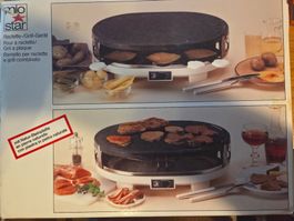 Mio Star Raclette & Grill mit Natur-Steinplatte 6 Pers. OVP