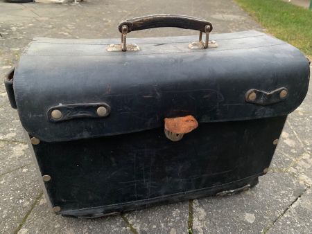 Leder Werkzeugtasche Handwerker Koffer für Werkzeug