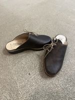 Südtiroler Schuhe Leder Clogs Dunkelbra Grösse 41,5