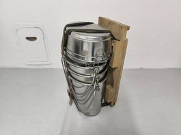 Militär Edelstahl Kesselsatz mit Küchenset und Packbrett