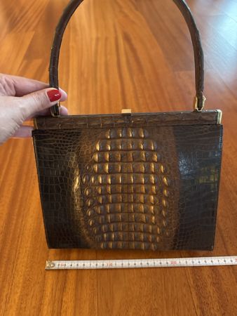 Vintage Modell Royal Crocodile Skin Handbag — Stunning!