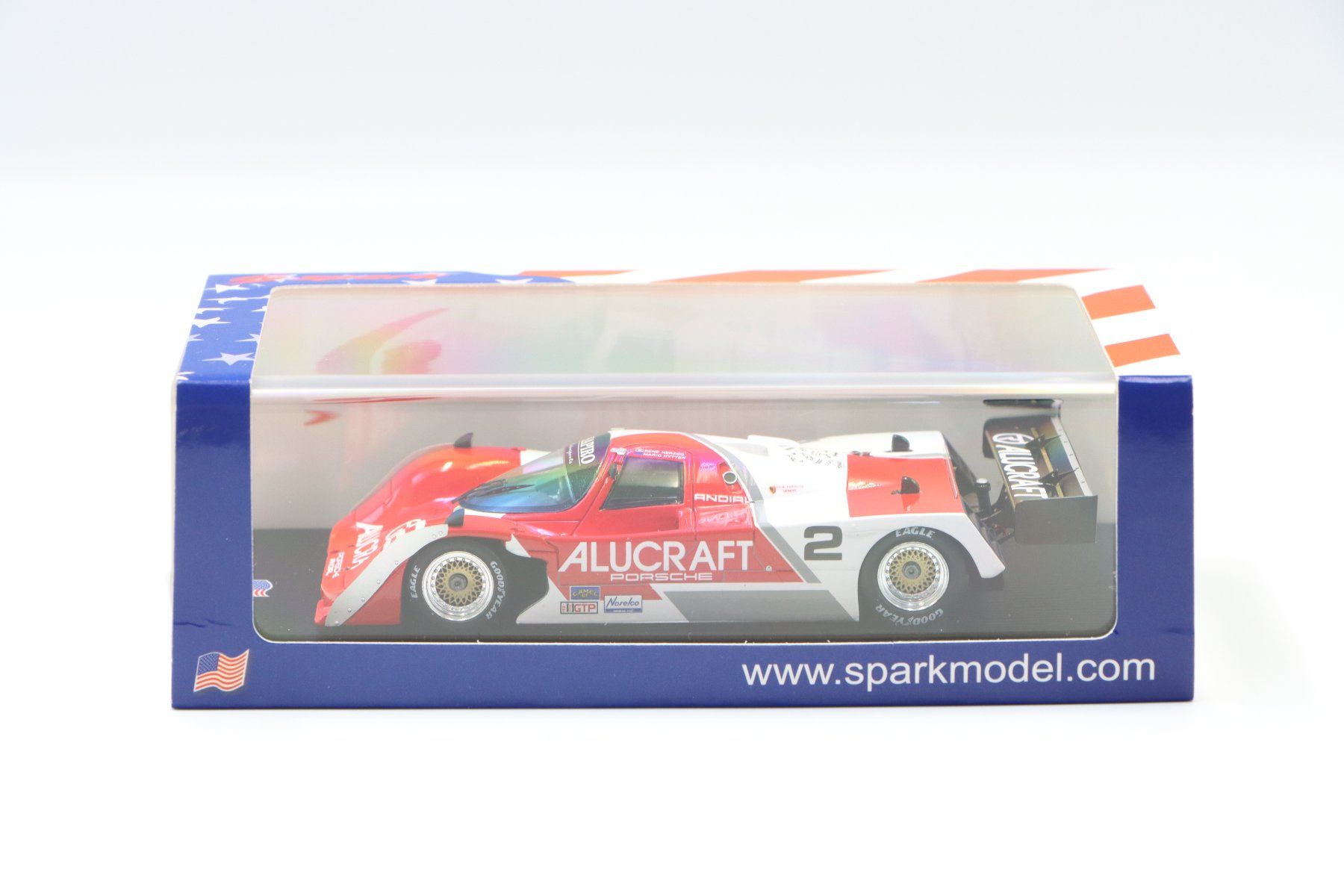 Porsche Modellini d'auto: Porsche 962C IMSA Soars Point 1989 1:43 Spark – Nuovo e nell'imballaggio originale da Bühl b.Aarberg venduto da modelldiecast