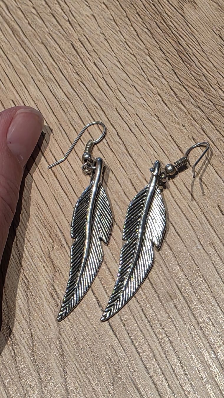 Orecchini pendenti & Orecchini a lobo: Ohrringe Feder in Silber.Modeschmuck. – Usato da Uetendorf venduto da spreuli22 5