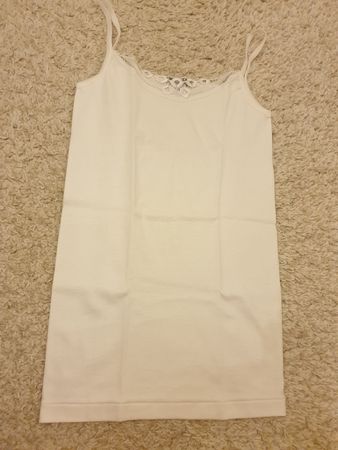 Débardeur blanc, 36/38, neuf, coton, avec dentelle