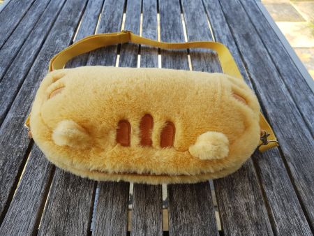 Plüsch-Handtasche gelb