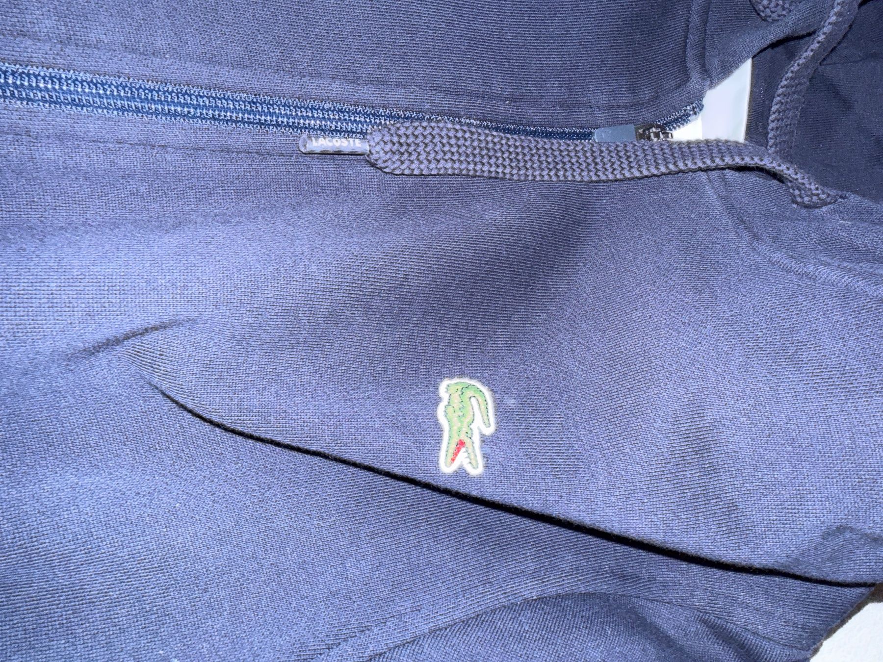 Lacoste Giacche: Lacoste Kapuzenjacke Gr. S  dunkelblau – Usato da Oberwil BL venduto da Zenga60 3