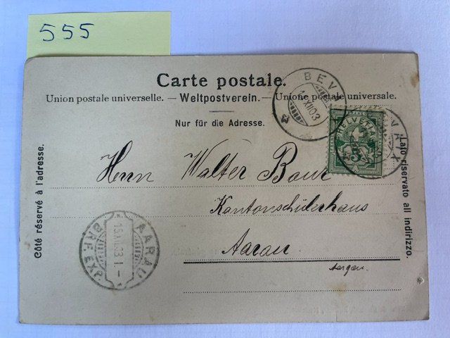 Cartoline postali: Alte Ansichtskarte Bevaix Vue générale, 1903 – Usato da Niederwil AG venduto da dahu75 1