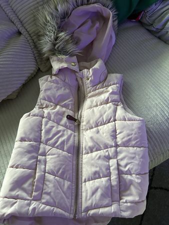 Gilet d'hiver H&M fille 122/128 rose pâle chaud