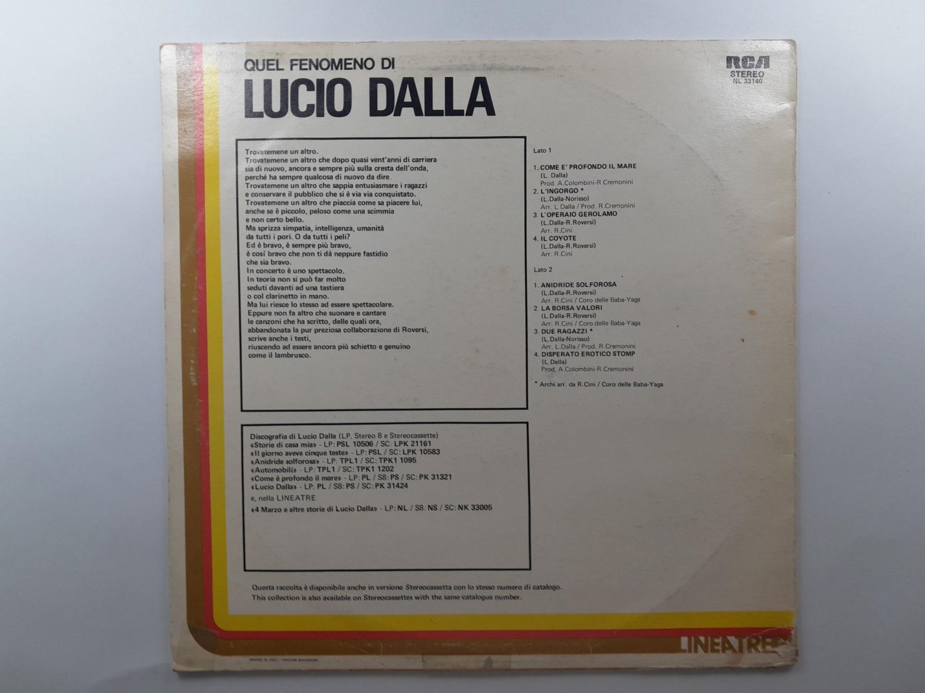 Dischi in vinile: LP / Vinyl - Lucio Dalla - Quel Fenomeno – Usato da Männedorf venduto da Bel-view 1