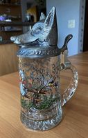 Antiker Bierkrug mit Zinn Deckel