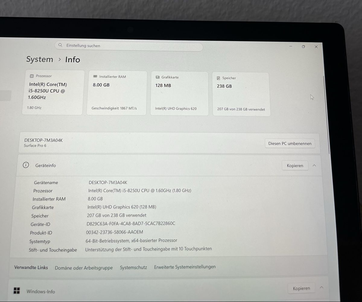 Microsoft Portables: Microsoft Surface 6 pro inkl. Surface Pen – D'occasion à Bern par patrickpfaeffli 4