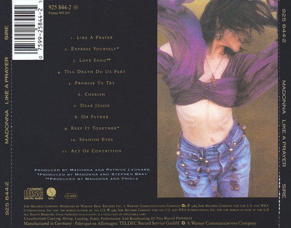 CD: CD Madonna - Like a prayer (1989) – Usato da Möriken AG venduto da mineralia 1