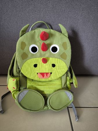 Kinderrucksack Affenzahn Drache grün guter Zustand