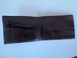 PORTA MONETE CARTE PELLE COCCODRILLO ANNI 60  NUOVA