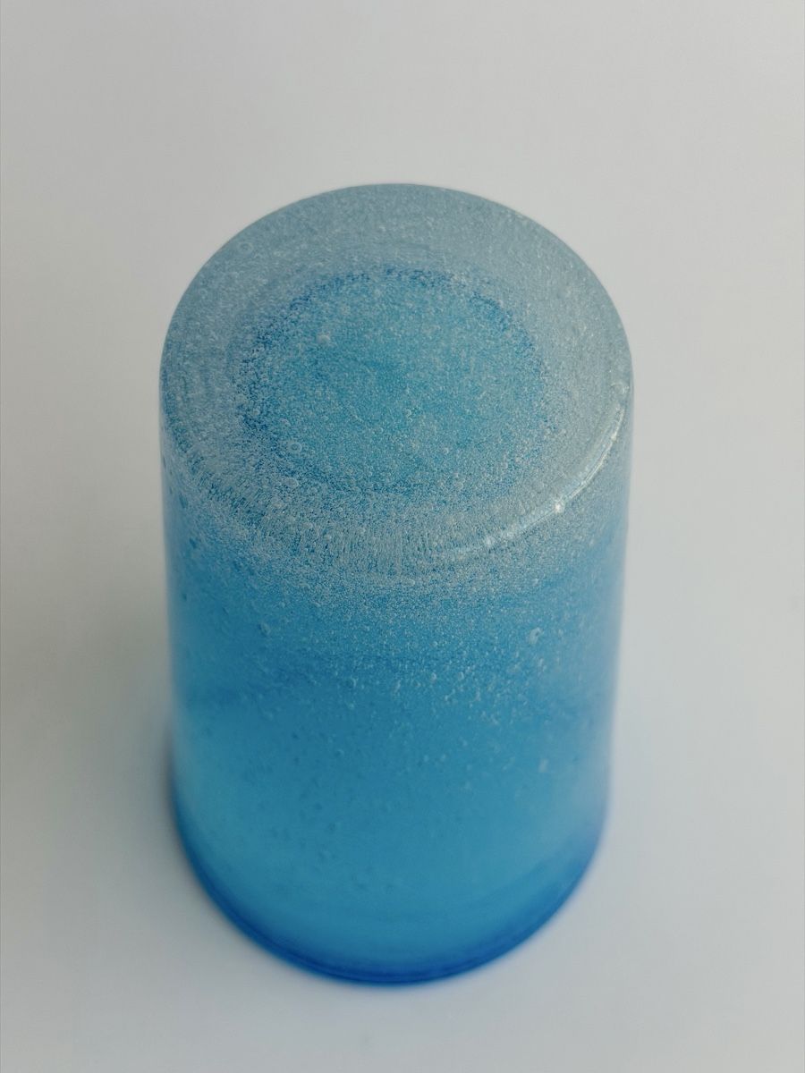 Bicchieri: Verre bleu en verre soufflé bullé. – Usato da Genève venduto da mar_nd6c 4