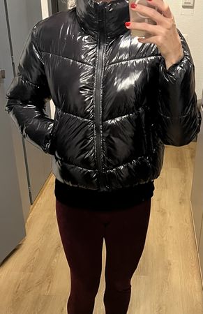 PageOne doudoune noire brillante
