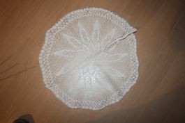 Kunststrickdecke weiss
