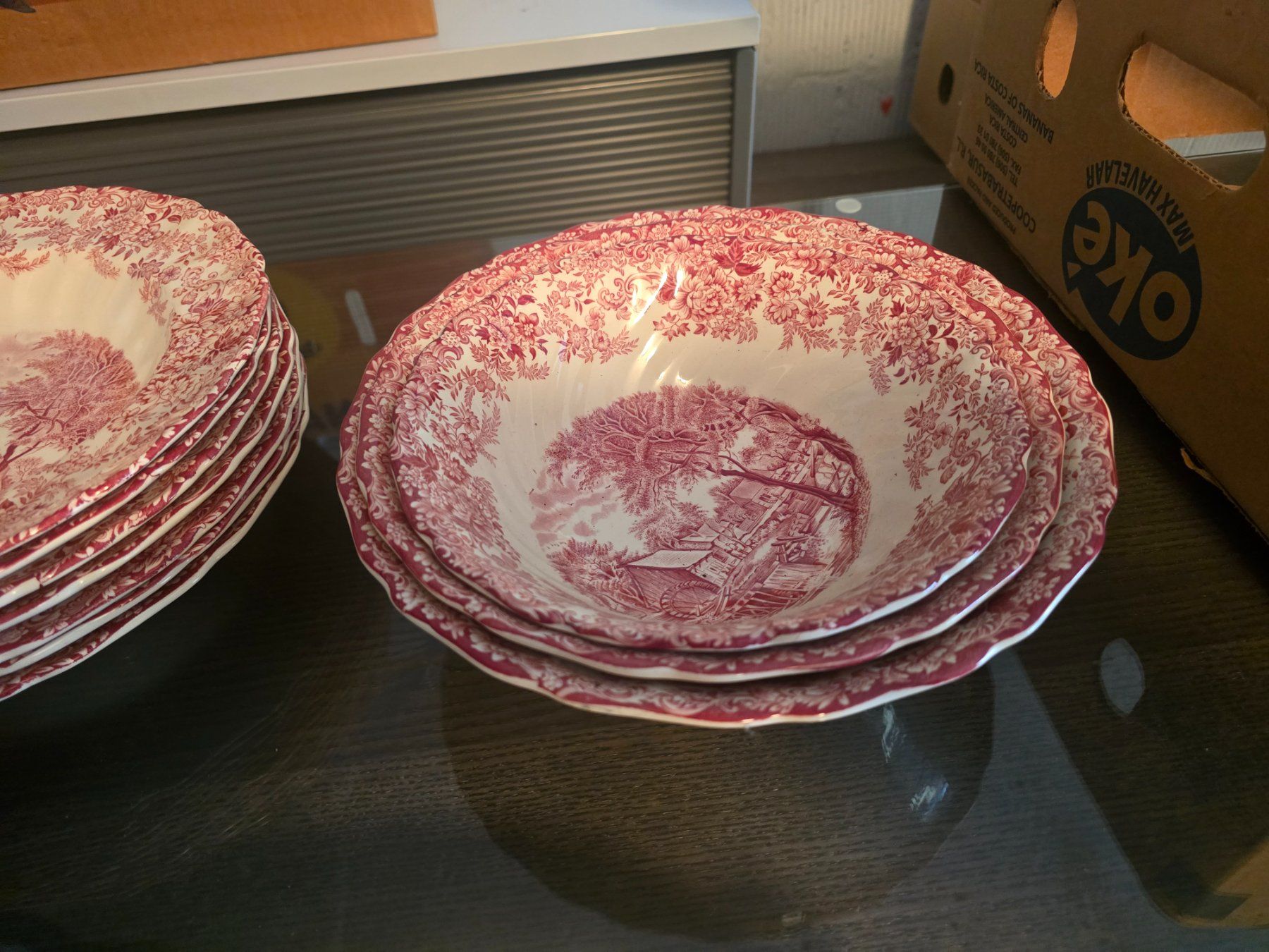 Johnson Brothers Geschirrsets: Geschirr Set Johnson Bros Mill Stream rot gebraucht – Gebraucht aus St gallen von bb_12 8