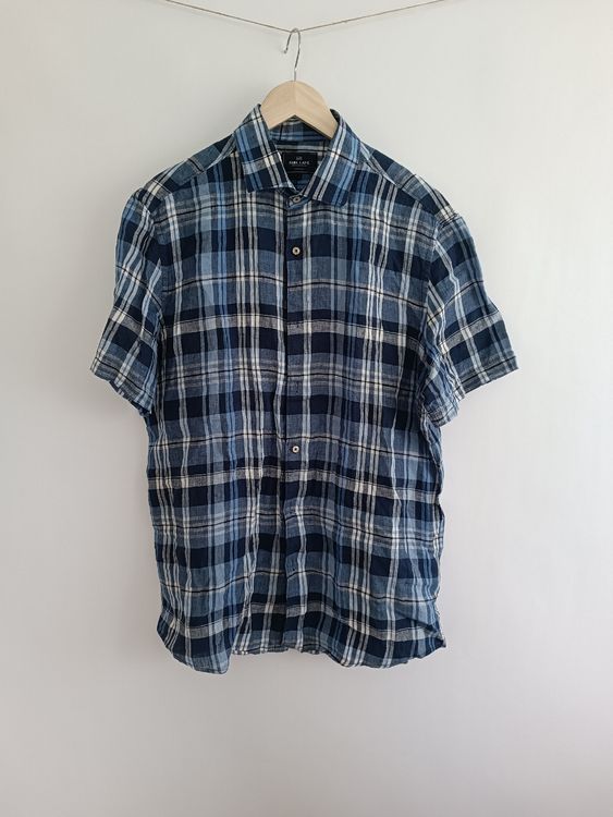 Camicie: Park Lane Leinenhemd, Grösse L, Blau Kariert, Sommerlich! – Usato da Rorschach venduto da joh_v2y2