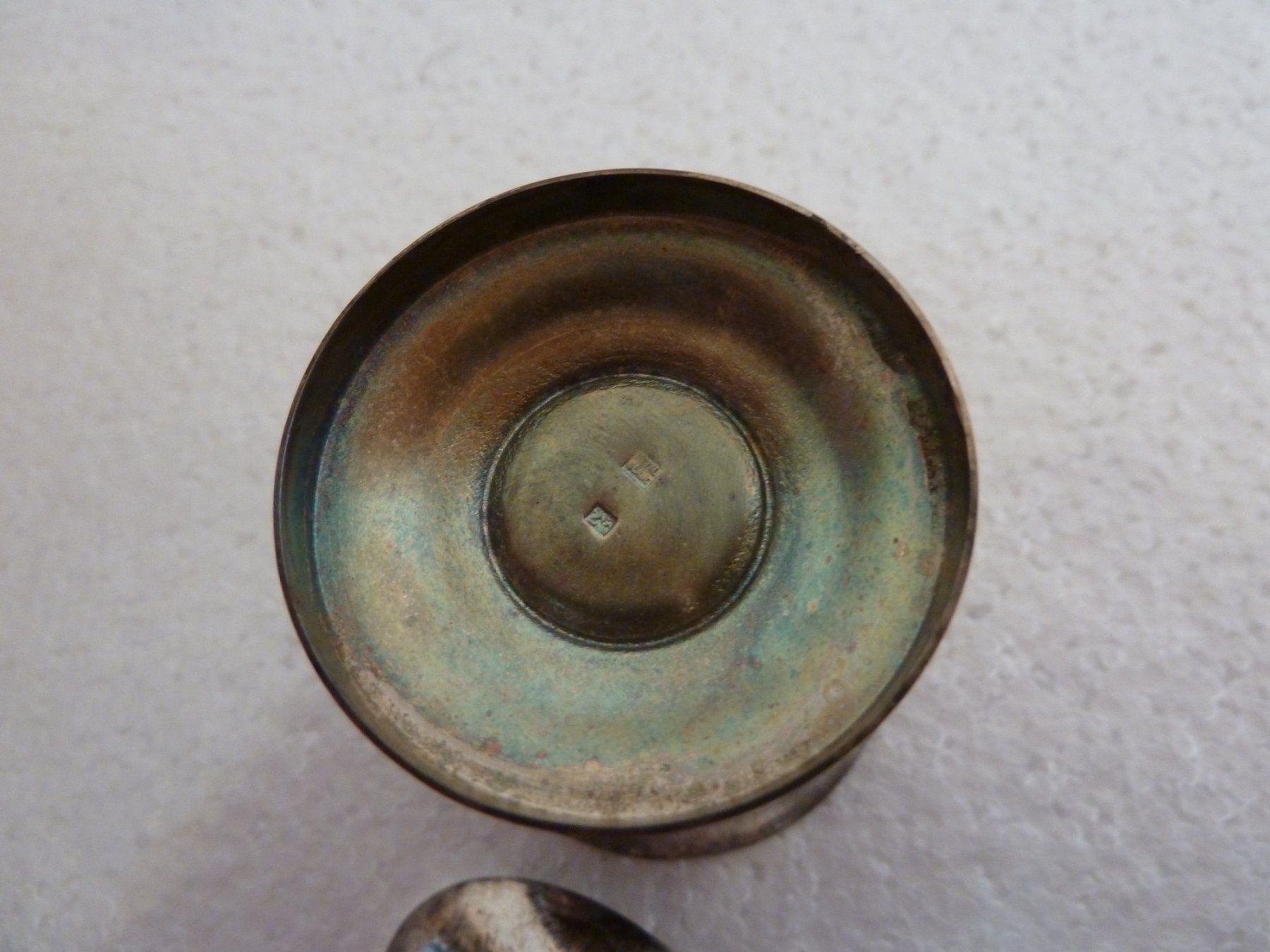 Löffel: Antiker Becher und Löffel, versilbert – Gebraucht aus Bure von 1319 3