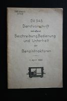 SBB DV 545 Dienstvorschrift Benzintraktoren 1950 / 37 Seiten